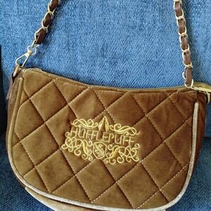 Hufflepuff Quilted Brown Shoulder Bag. From Harry Potter
